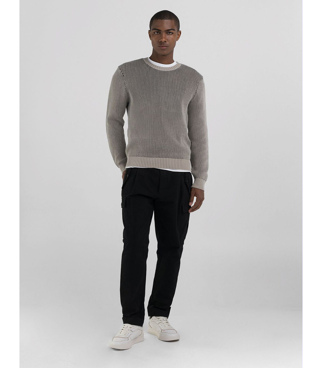 リアクティブダイ コットンセーター 詳細画像 グレイッシュベージュ 5